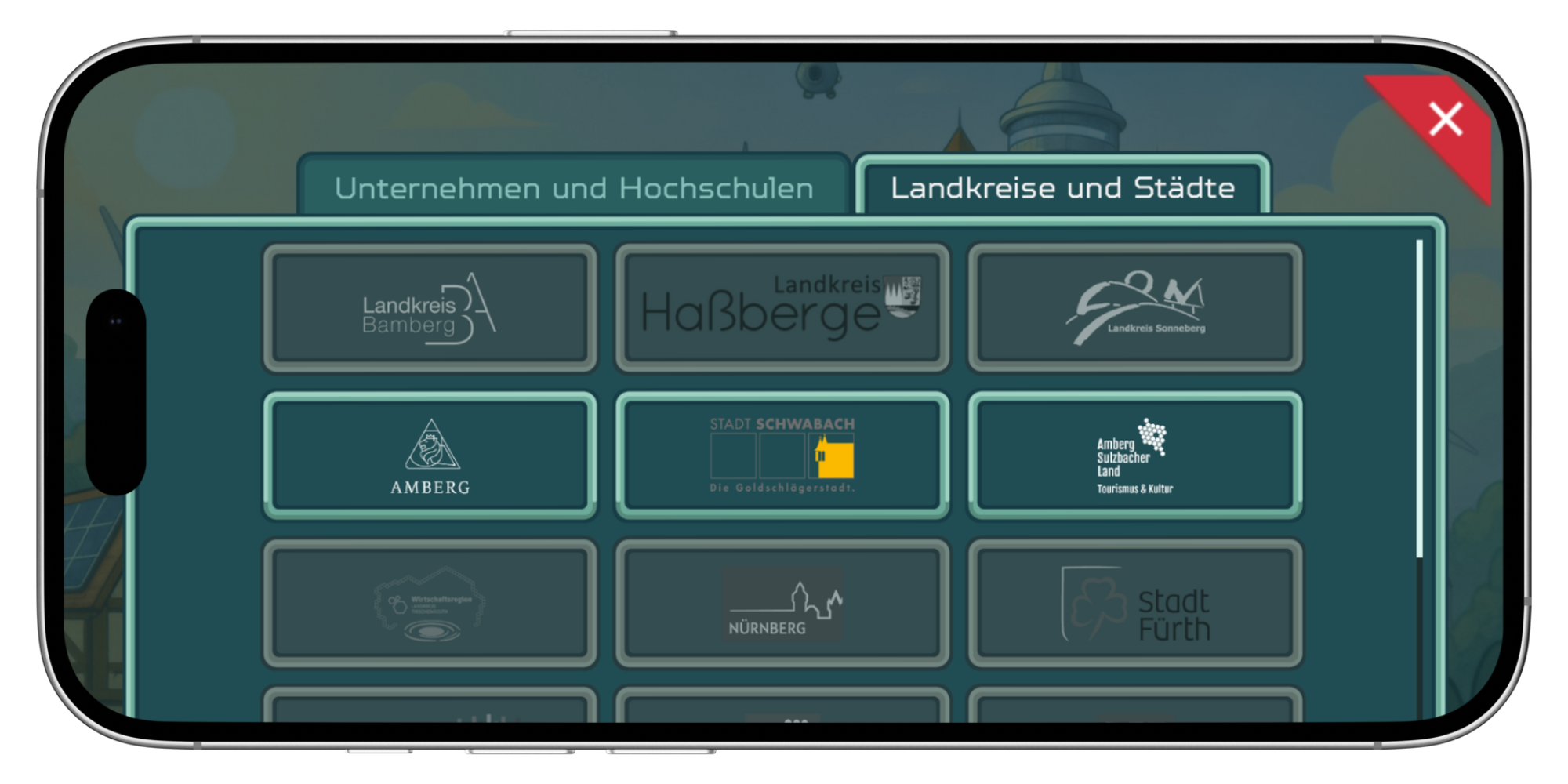 Landkreis- und Städteübersicht im Karriereportal